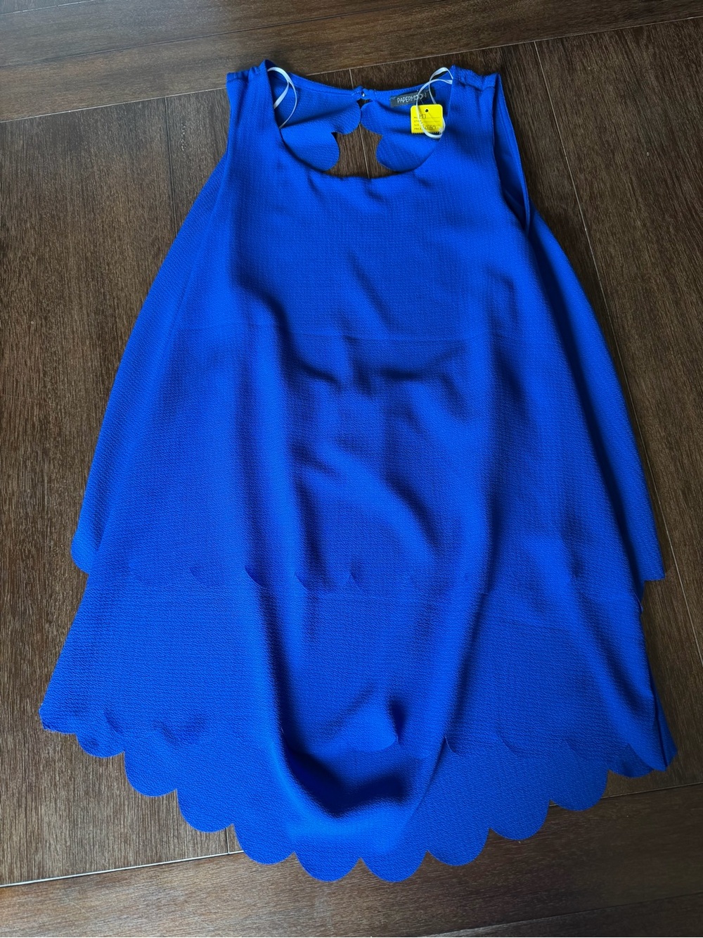 Papermoon Royal Blue Scalloped Tank Top